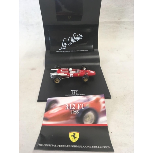 949 - 2 BOXED CARS, FERRARI 312 F1 BY HOT WHEELS & AN AUDI SPORT QUATRO BY MINI CHAMPS