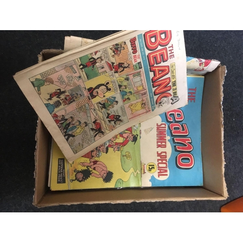 958 - CARTON WITH VINTAGE BEANO COMICS FROM THE 70'S