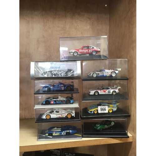 966 - 10 BOXED RACE & RALLY CARS