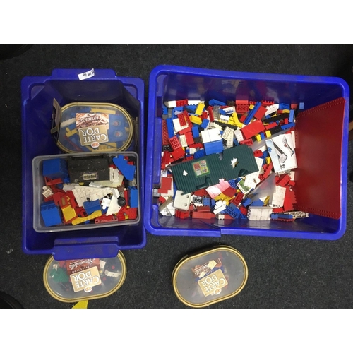 967 - 2 CARTONS OF MISC LEGO PIECES