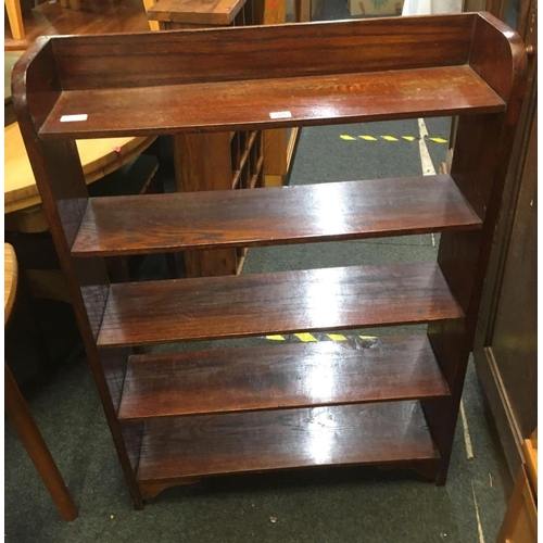 OAK OPEN BACK BOOKCASE