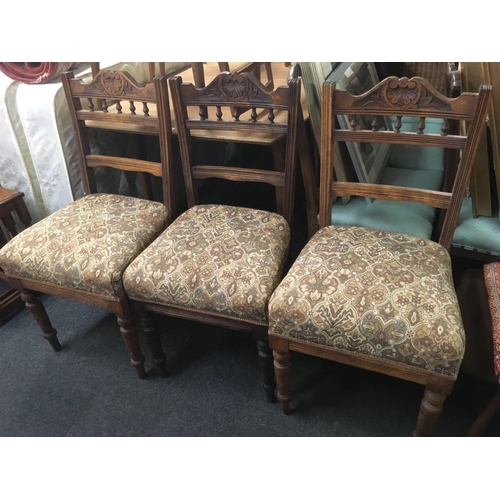 486 - 2 TAPESTRY SEATED DINING CHAIRS