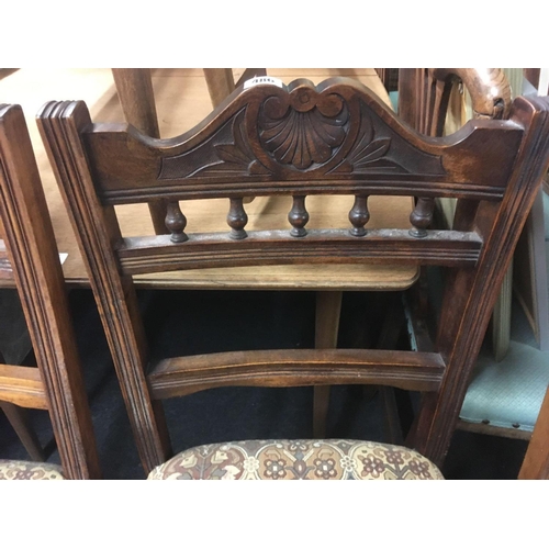 486 - 2 TAPESTRY SEATED DINING CHAIRS