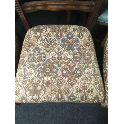 486 - 2 TAPESTRY SEATED DINING CHAIRS