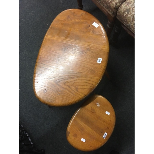 489 - 2 ERCOL PEBBLE TABLES