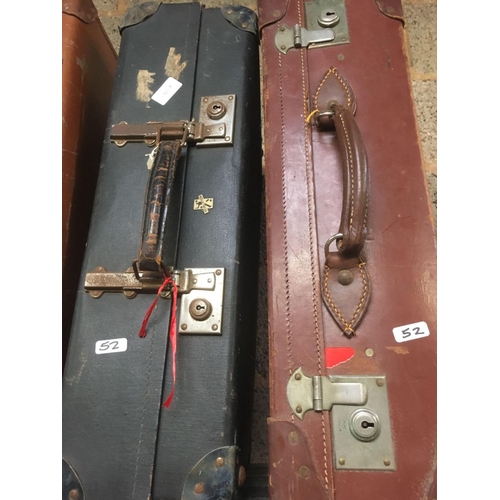 52 - 5 VINTAGE SUITCASES