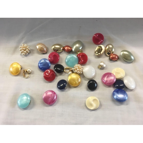 825 - BAG OF VARIOUS CLIP ON EARRINGS