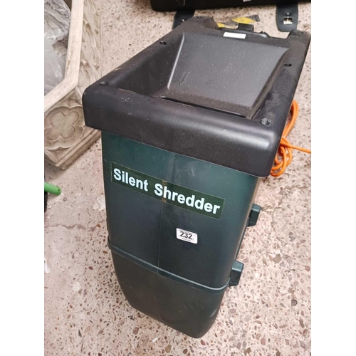 232 - SILENT SHREDDER MINUS STAND, APPEARS TO BE NEW