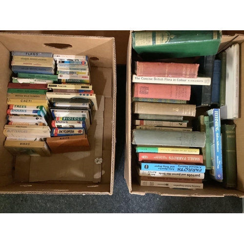 283 - 2 CARTONS OF BOOKS  & 2 SHELVES OF HARDBACK BOOKS