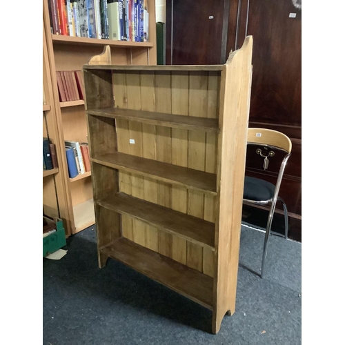 289 - PINE BOOKCASE, 48'' HIGH, 31'' ACROSS, 7.5'' DEPTH