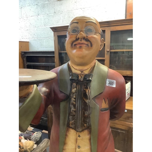 301 - OLD MAN WAITER /BUTLER WITH TRAY