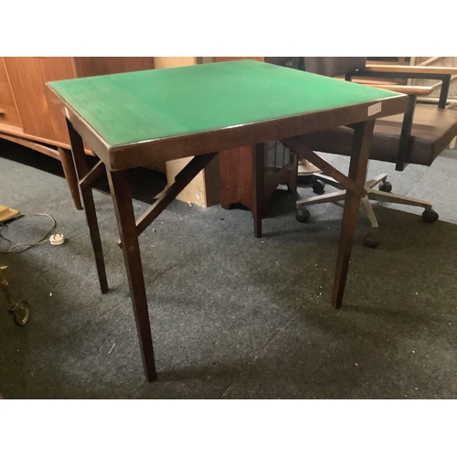 312 - GREEN BAIZE CARD TABLE