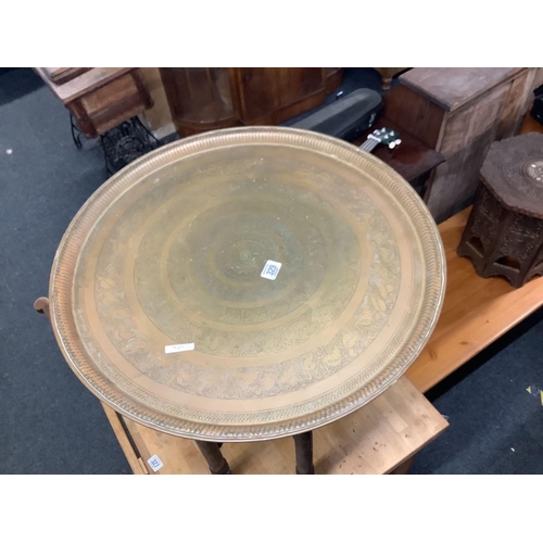 329 - BRASS TRAY ON STAND