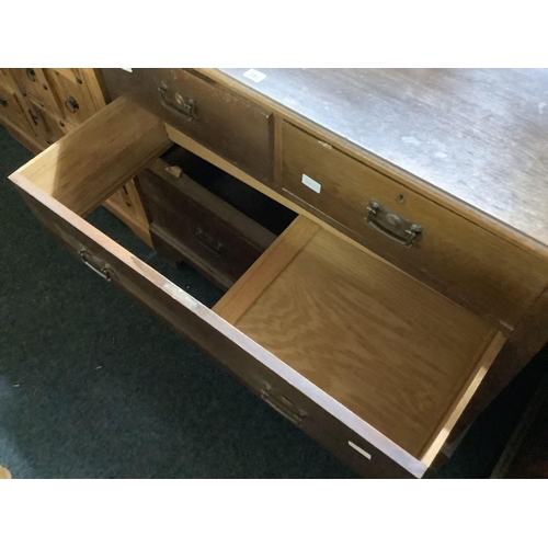 347 - STAINED PINE CHEST OF 4 DRAWERS