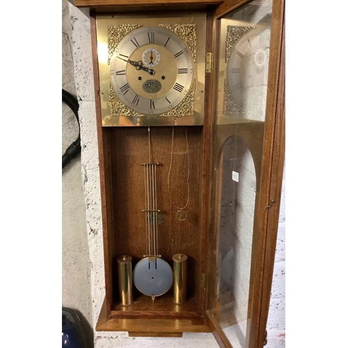 379 - ROWE GUERNSEY OAK WALL CLOCK