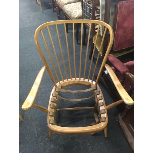 415 - PAIR OF ERCOL FRAMED CHAIRS