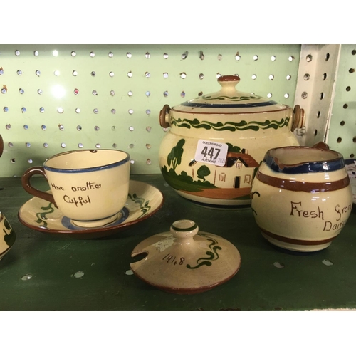 447 - SHELF OF TORQUAY / MOTTO WARE