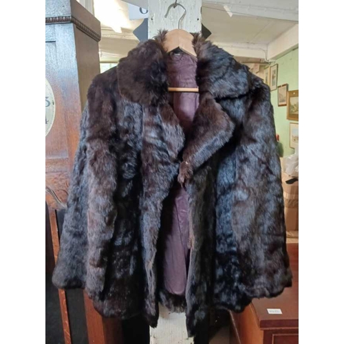 463 - 3 LADIES FUR COATS, SIZES NOT KNOWN