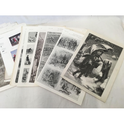 501 - FOLDER OF A LARGE QUANTITY OF PRINTS AND ENGRAVINGS FROM VARIOUS MAGAZINES IN	1907, MAINLY FROM THE ... 