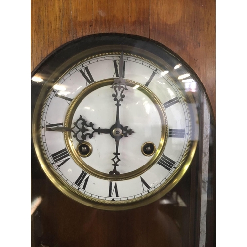 599 - MAHOGANY WALL CLOCK