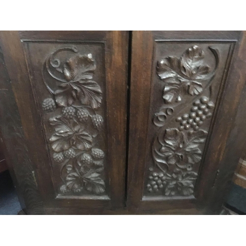 603 - CARVED CORNER CABINET