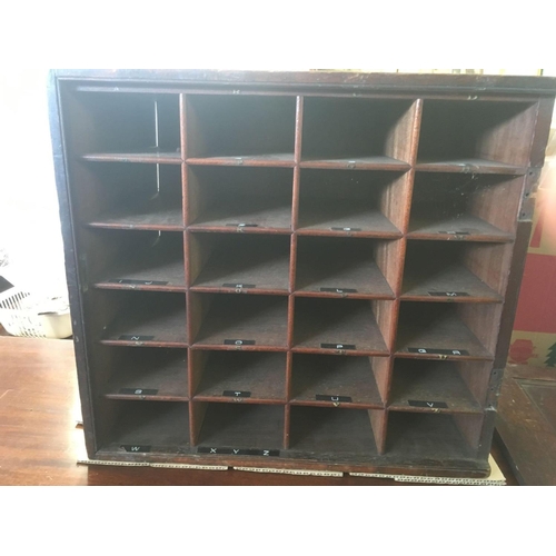 615 - MAHOGANY PIGEON HOLE CABINET