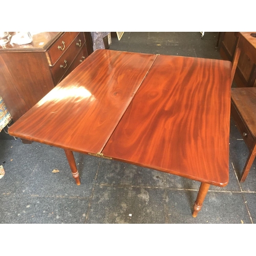 619 - MAHOGANY FLIP TOP TABLE