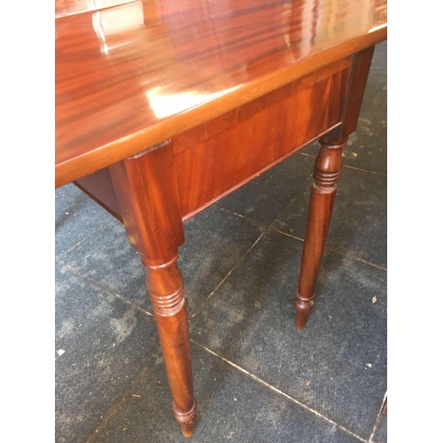 619 - MAHOGANY FLIP TOP TABLE