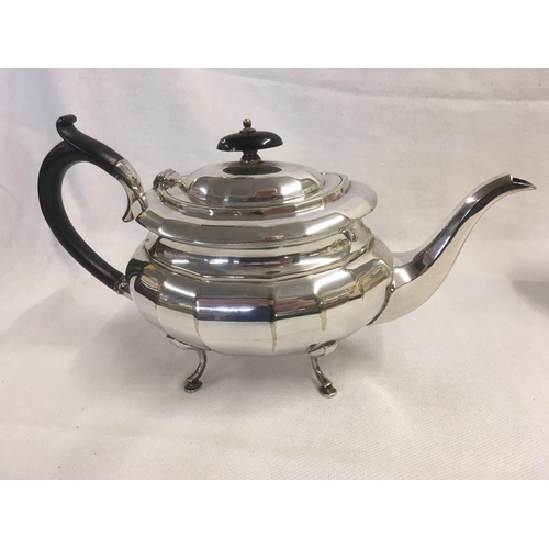 636 - FOUR PIECE PLATED TEA SET