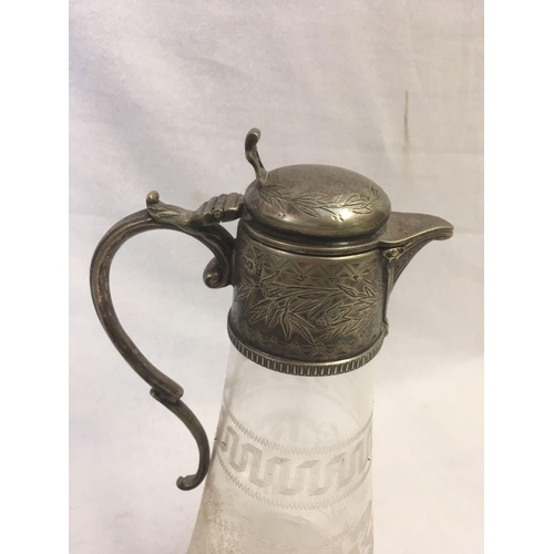 642 - VICTORIAN CLARET JUG