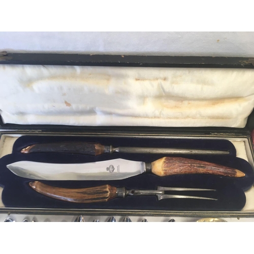 644 - CARVING SET, ETC