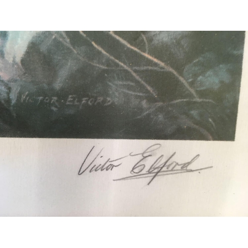 665 - F/G PRINT OF SEPTEMBER MORNING BY VICTOR ELFORD, SIGNED