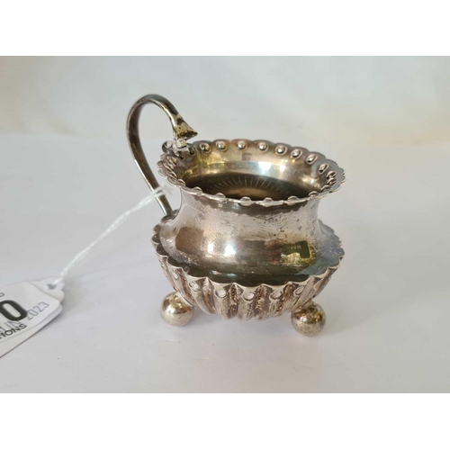 670 - SILVER MUSTARD POT & PEPPER WITH B.G.L