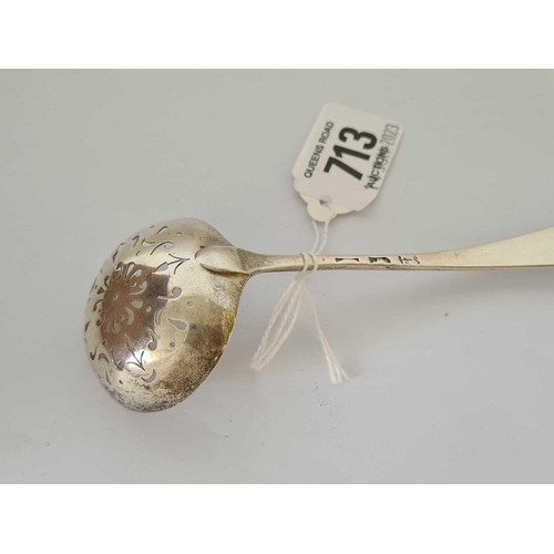 713 - SILVER SIFTER SPOON