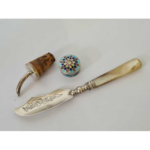 743 - SILVER BUTTER KNIFE & 2 OTHER SILVER ITEMS