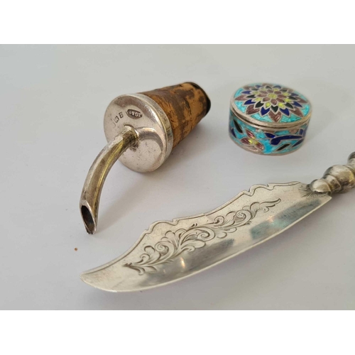 743 - SILVER BUTTER KNIFE & 2 OTHER SILVER ITEMS