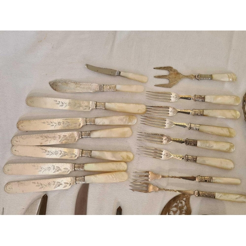 775 - COLLECTION OF SILVER PLATED CUTLERY