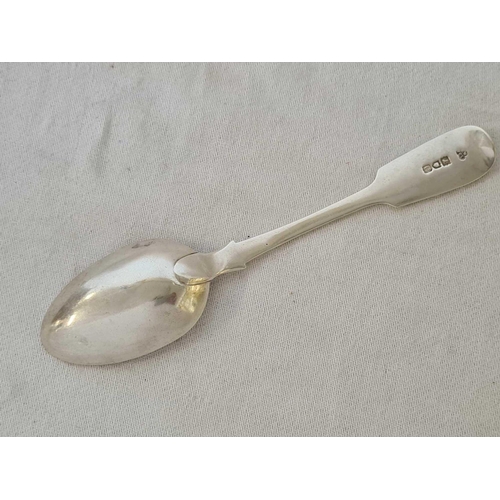 850 - SILVER ANTIQUE DESSERT SPOON, LONDON 1898, 50g