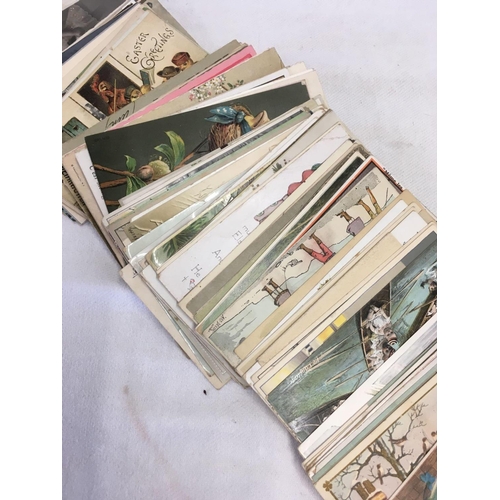 871 - SMALL TUB OF VINTAGE FRENCH / GERMAN POSTCARDS