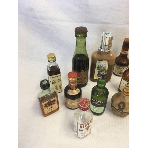 883 - SMALL QTY OF MINIATURE WHISKY'S & LIQUEURS