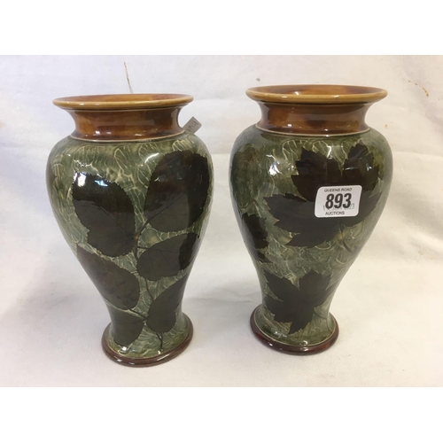 893 - 2 ROYAL DOULTON VASES