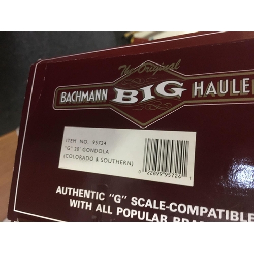 931 - 4 BOXED BACHMANN BIG HAULER'S ROLLING STOCK IN AUTHENTIC 'G' SCALE