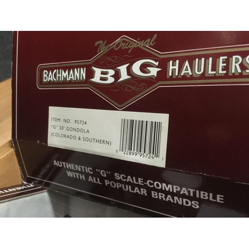 931 - 4 BOXED BACHMANN BIG HAULER'S ROLLING STOCK IN AUTHENTIC 'G' SCALE