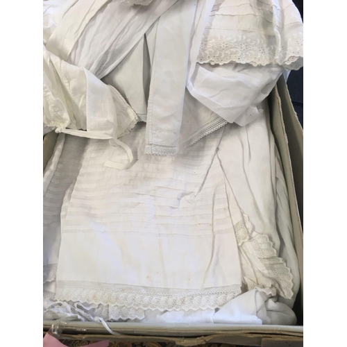 951 - CARTON OF MISC, LARGE DOLL OR CHILD'S PETTICOATS