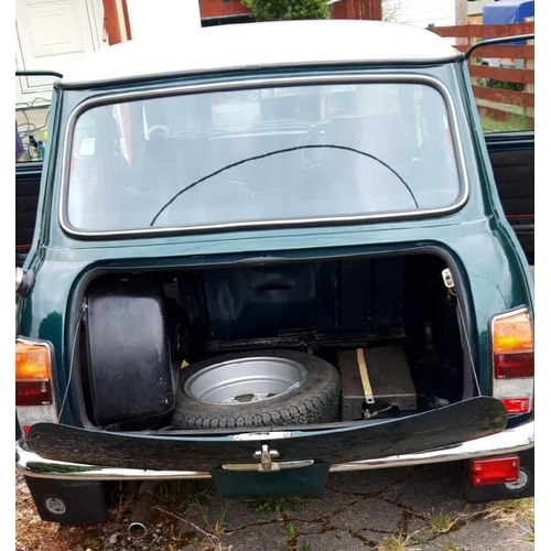 1 - CLASSIC MINI COOPER 1.3 ROVER, 2 DOOR SALOON, GREEN & WHITE, FIRST DATE OF REGISTRATION 1992, 2 OWNE... 