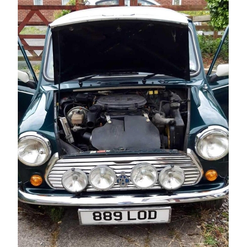 1 - CLASSIC MINI COOPER 1.3 ROVER, 2 DOOR SALOON, GREEN & WHITE, FIRST DATE OF REGISTRATION 1992, 2 OWNE... 