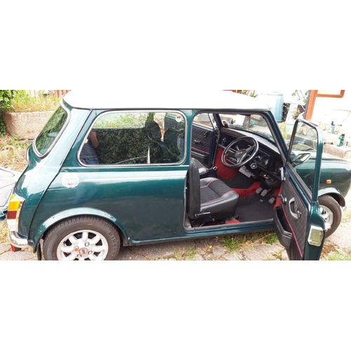 1 - CLASSIC MINI COOPER 1.3 ROVER, 2 DOOR SALOON, GREEN & WHITE, FIRST DATE OF REGISTRATION 1992, 2 OWNE... 