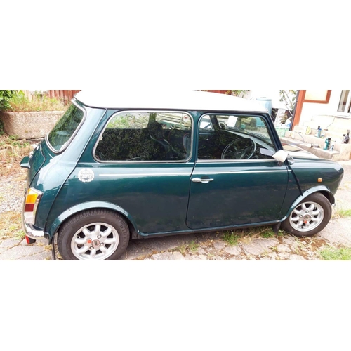 1 - CLASSIC MINI COOPER 1.3 ROVER, 2 DOOR SALOON, GREEN & WHITE, FIRST DATE OF REGISTRATION 1992, 2 OWNE... 