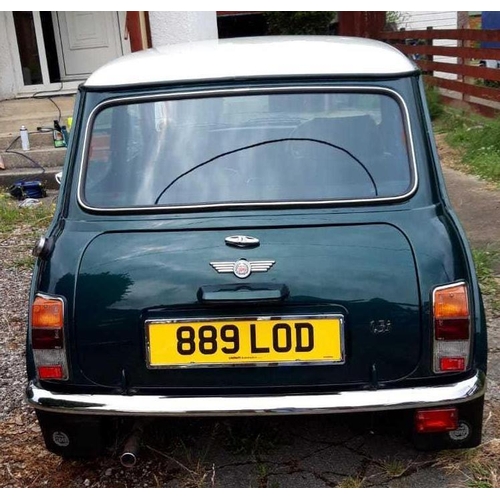 1 - CLASSIC MINI COOPER 1.3 ROVER, 2 DOOR SALOON, GREEN & WHITE, FIRST DATE OF REGISTRATION 1992, 2 OWNE... 