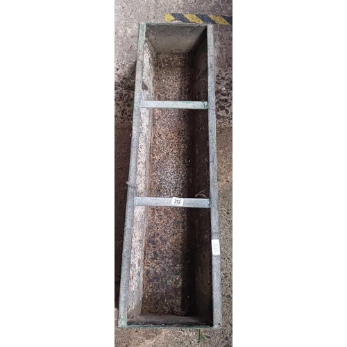 213 - 3 PART GALVANISED TROUGH, APPROX 36'' LONG